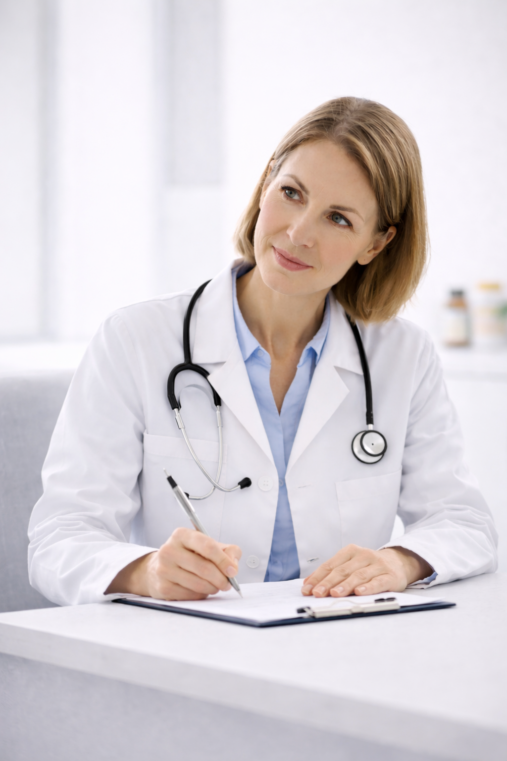 Ärztin im Gespräch mit menopausaler Patientin